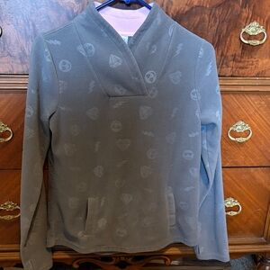 Girls Athletic Works Gray Patterned Kids fleece